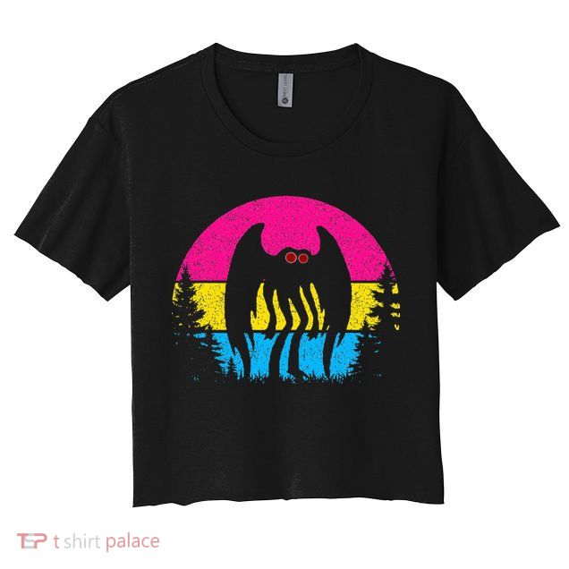Pan Mothman Pansexual Pride Point Pleasant Cryptid Crop Top