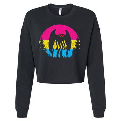 Pan Mothman Pansexual Pride Point Pleasant Cryptid Cropped Pullover Crew