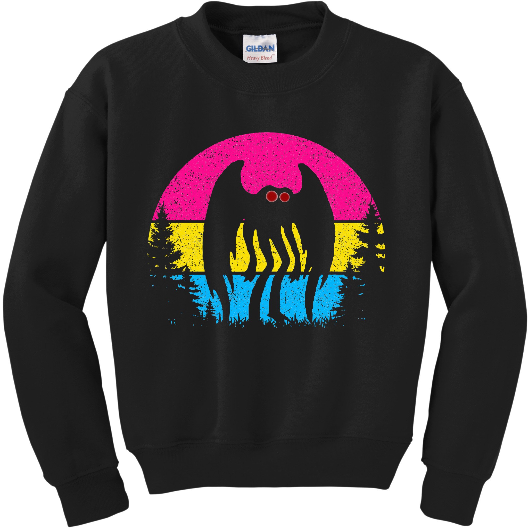 Pan Mothman Pansexual Pride Point Pleasant Cryptid Kids Sweatshirt