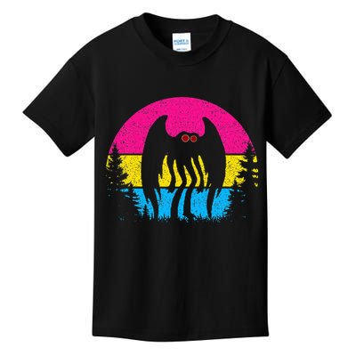 Pan Mothman Pansexual Pride Point Pleasant Cryptid Kids T-Shirt