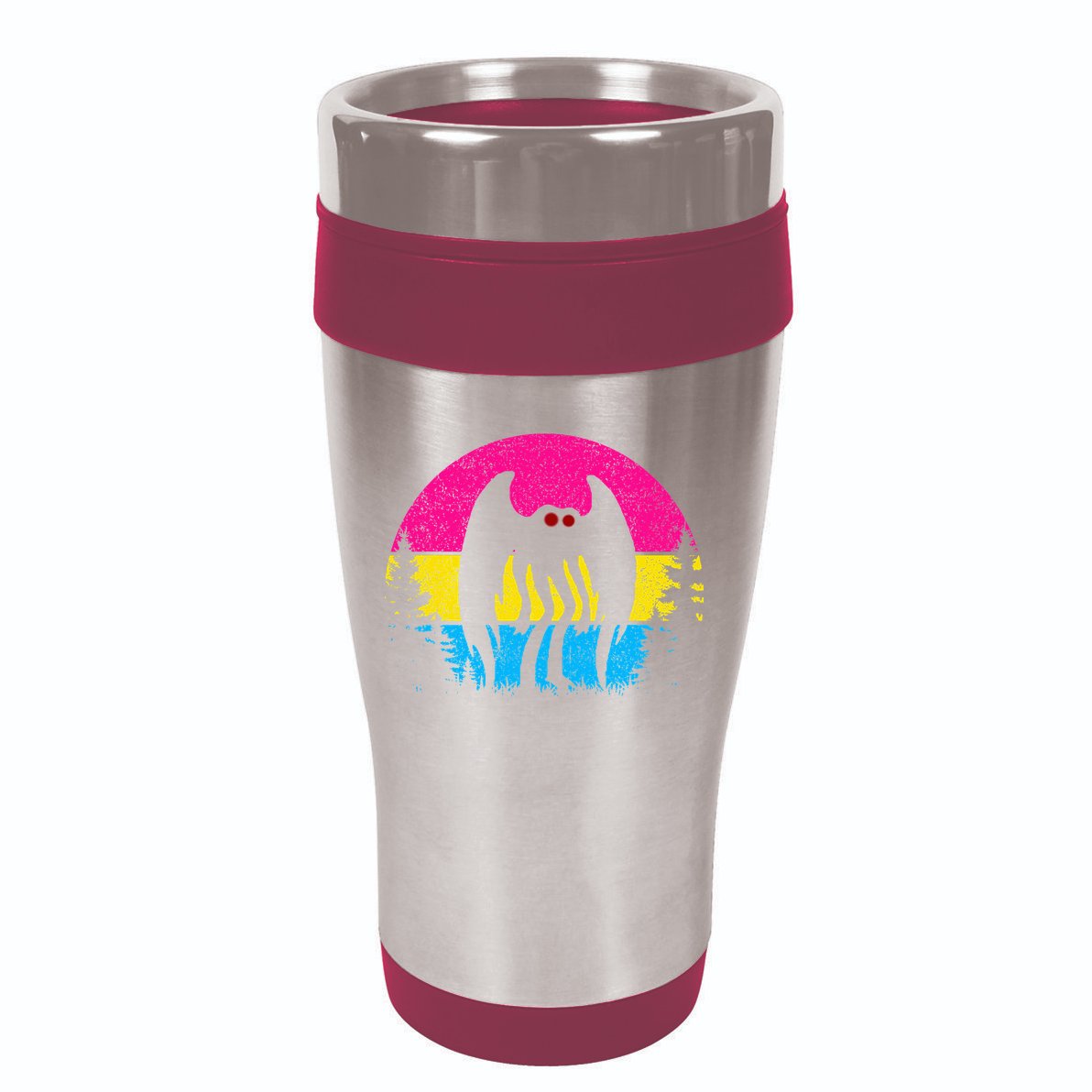 Pan Mothman Pansexual Pride Point Pleasant Cryptid 16oz Travel Tumbler