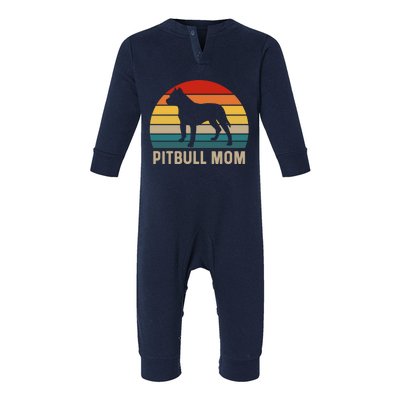 Pitbull Mom Infant Fleece One Piece