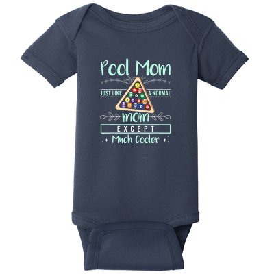 Pool Mom Pool Billiards Mother's Day Pool Player Baby Bodysuit