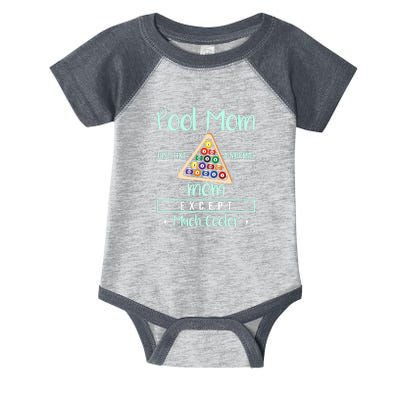 Pool Mom Pool Billiards Mother's Day Pool Player Infant Baby Jersey Bodysuit