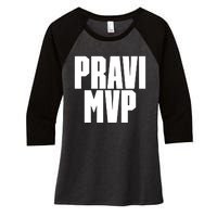 Pravi Mvp Women's Tri-Blend 3/4-Sleeve Raglan Shirt