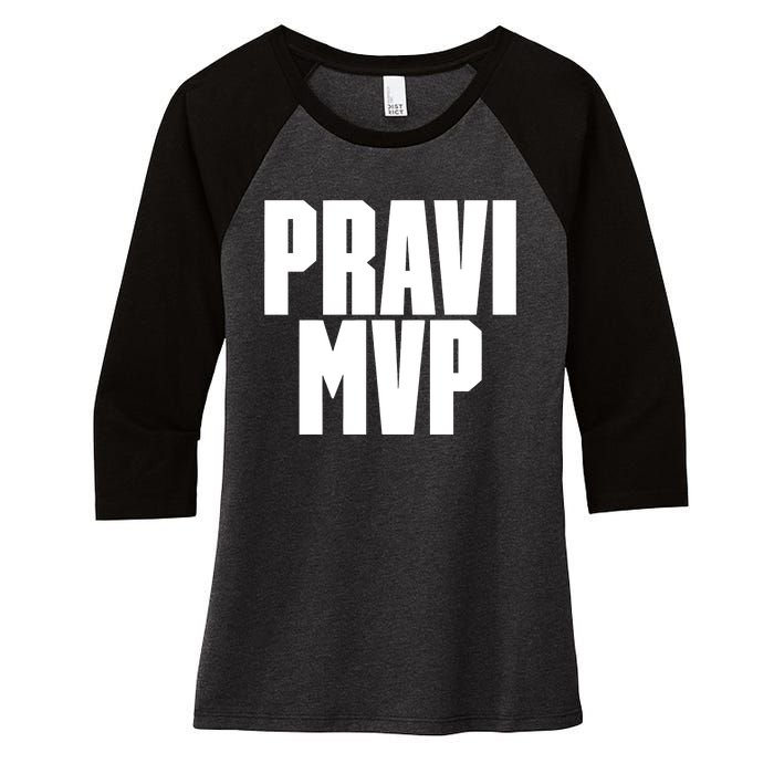 Pravi Mvp Women's Tri-Blend 3/4-Sleeve Raglan Shirt