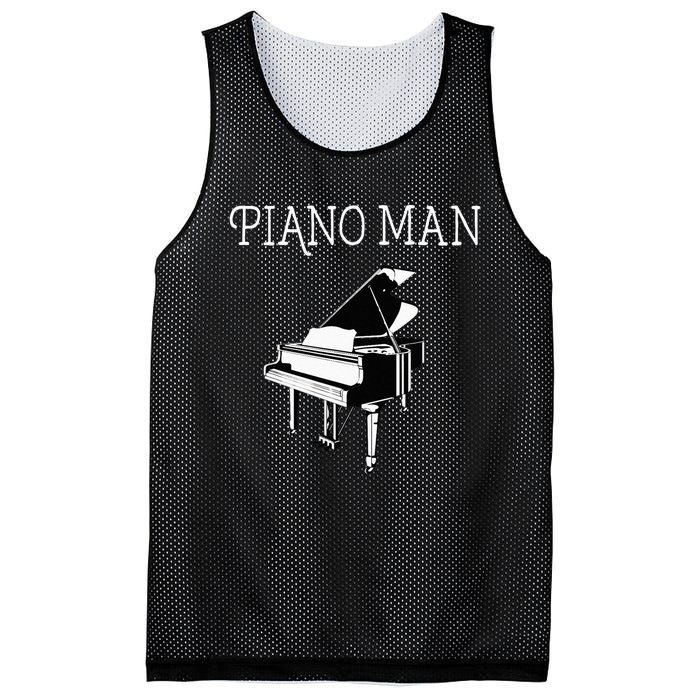 Piano Man Piano Player Pianist Classical Music Lover Mesh Reversible Basketball Jersey Tank