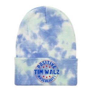 Positive Masculinity Pro Kamala Tim Walz 2024 Tie Dye 12in Knit Beanie