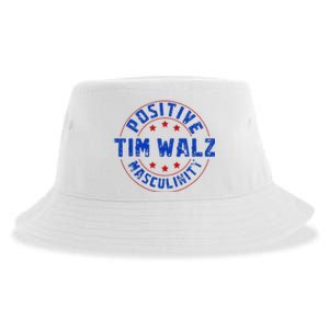 Positive Masculinity Pro Kamala Tim Walz 2024 Sustainable Bucket Hat