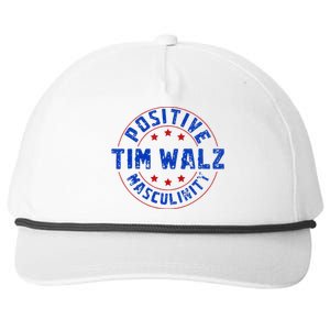 Positive Masculinity Pro Kamala Tim Walz 2024 Snapback Five-Panel Rope Hat