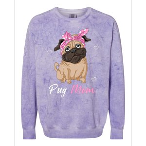 Pug Mom Colorblast Crewneck Sweatshirt