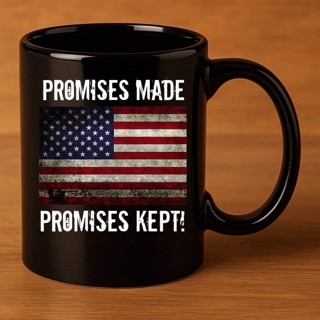 Promises Made Promises Kept 2025 Trump 11oz C Handle Ceramic Mug