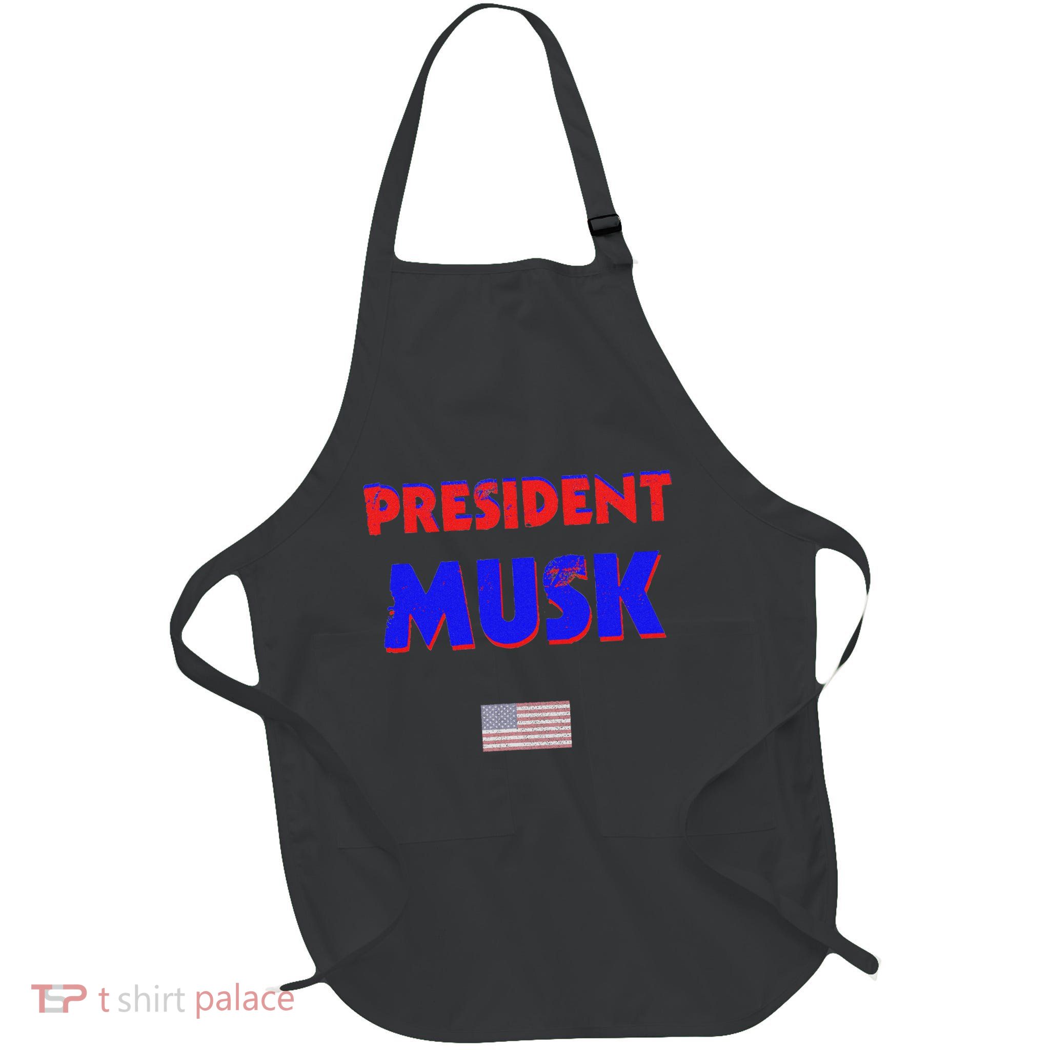 President Musk Full-Length Apron With Pockets