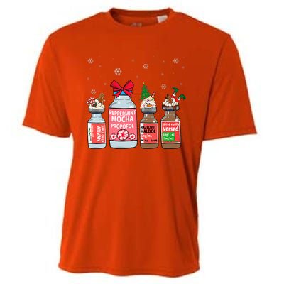 Peppermint Mocha Propofol Christmas Nurse Nursing Scrub Top Cooling Performance Crew T-Shirt