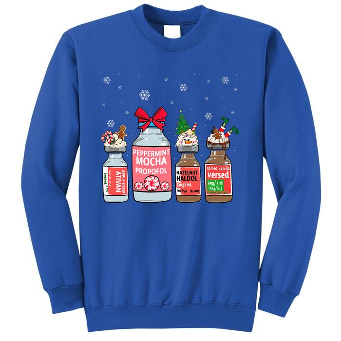 Peppermint Mocha Propofol Christmas Nurse Nursing Scrub Top Sweatshirt