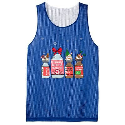 Peppermint Mocha Propofol Christmas Nurse Nursing Scrub Top Mesh Reversible Basketball Jersey Tank