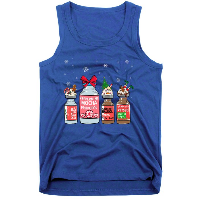 Peppermint Mocha Propofol Christmas Nurse Nursing Scrub Top Tank Top