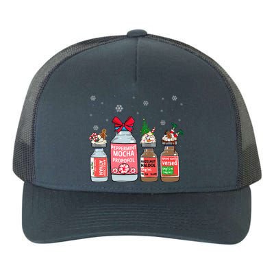 Peppermint Mocha Propofol Christmas Nurse Nursing Scrub Top Yupoong Adult 5-Panel Trucker Hat