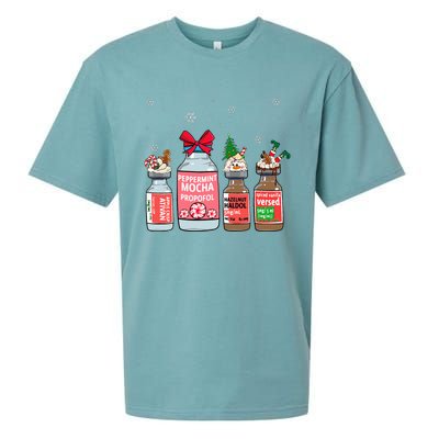 Peppermint Mocha Propofol Christmas Nurse Nursing Scrub Top Sueded Cloud Jersey T-Shirt