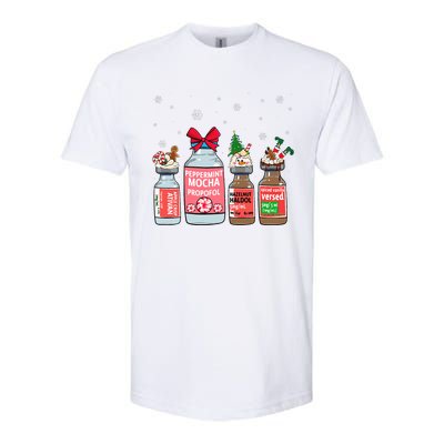 Peppermint Mocha Propofol Christmas Nurse Nursing Scrub Top Softstyle CVC T-Shirt