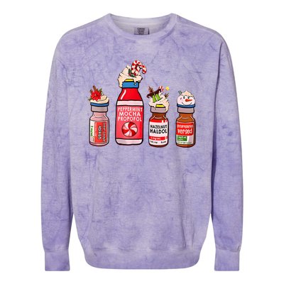 Peppermint Mocha Propofol Nurse Rn Christmas Colorblast Crewneck Sweatshirt