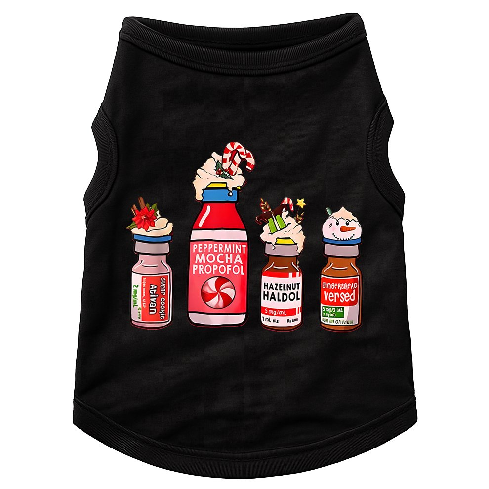 Peppermint Mocha Propofol Nurse Rn Christmas Doggie Tank