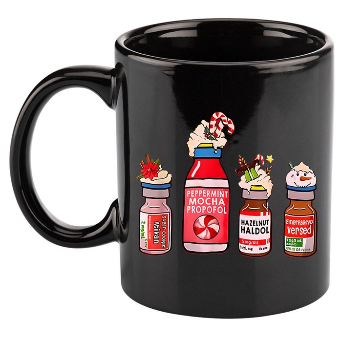 Peppermint Mocha Propofol Nurse Rn Christmas 11oz C Handle Ceramic Mug