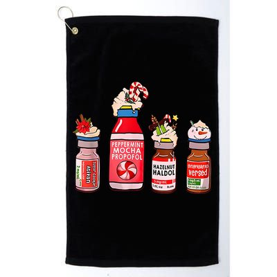 Peppermint Mocha Propofol Nurse Rn Christmas Golf Towel