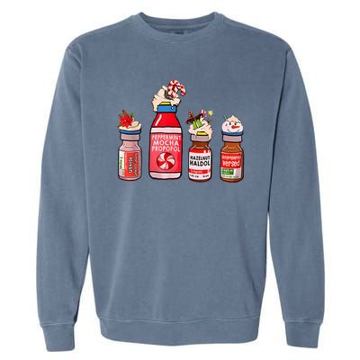 Peppermint Mocha Propofol Nurse Rn Christmas Garment-Dyed Sweatshirt