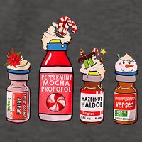 Peppermint Mocha Propofol Nurse Rn Christmas Vector Backpack