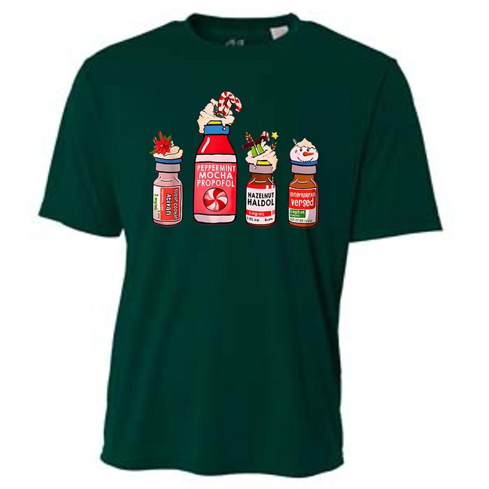 Peppermint Mocha Propofol Nurse Rn Christmas Cooling Performance Crew T-Shirt