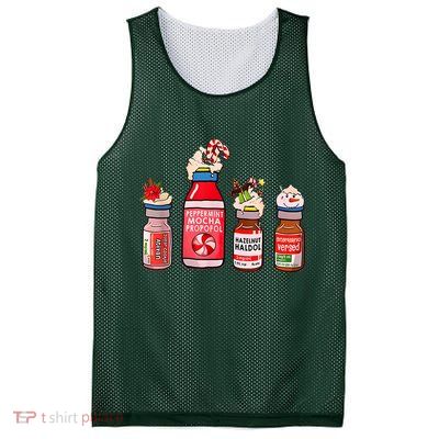Peppermint Mocha Propofol Nurse Rn Christmas Mesh Reversible Basketball Jersey Tank