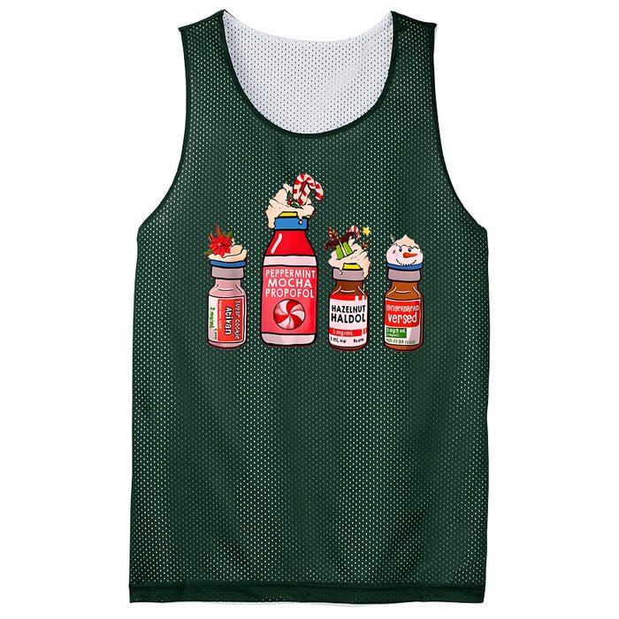 Peppermint Mocha Propofol Nurse Rn Christmas Mesh Reversible Basketball Jersey Tank