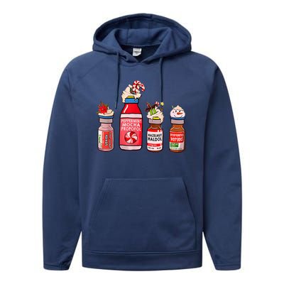 Peppermint Mocha Propofol Nurse Rn Christmas Performance Fleece Hoodie