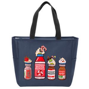 Peppermint Mocha Propofol Nurse Rn Christmas Zip Tote Bag