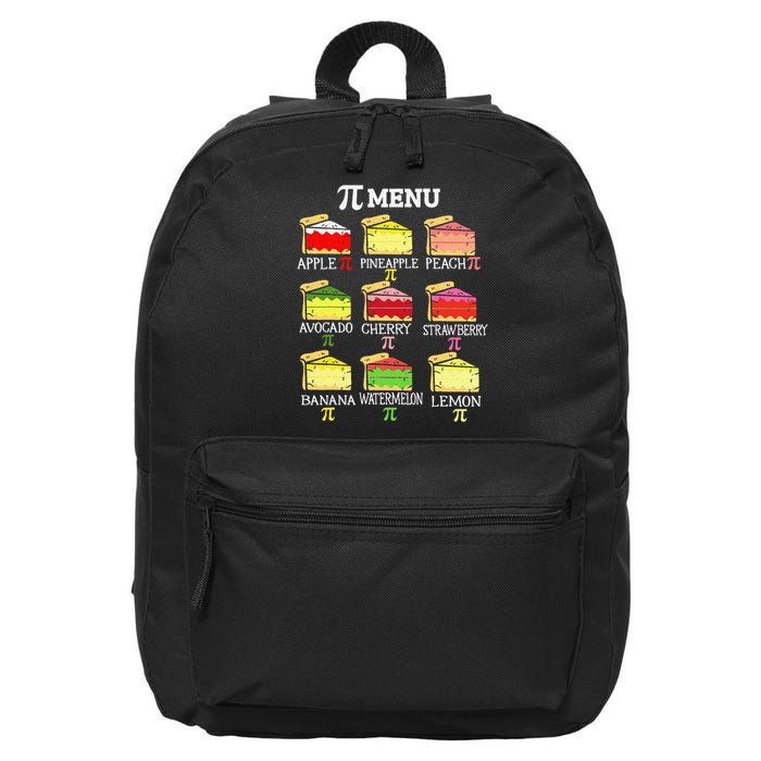 Pi Menu Pi Day 3 16 in Basic Backpack