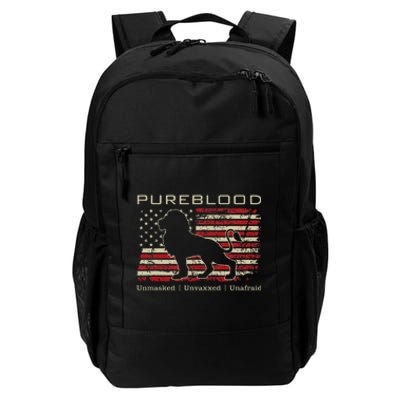 Pureblood Movement Pureblood Medical Freedom Lion Usa Flag Daily Commute Backpack