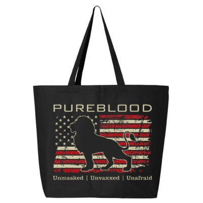 Pureblood Movement Pureblood Medical Freedom Lion Usa Flag 25L Jumbo Tote