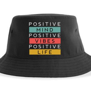 Positive Mind Positive Vibes Positive Life Sustainable Bucket Hat