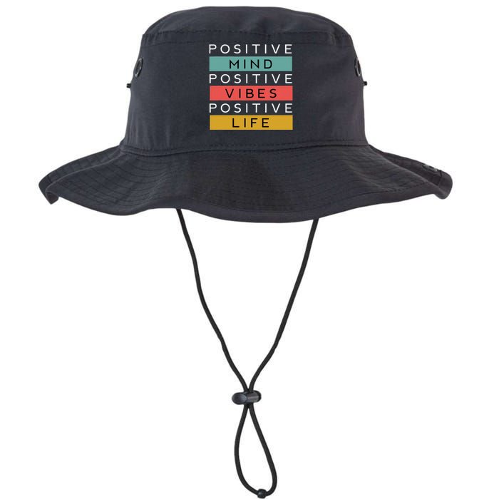 Positive Mind Positive Vibes Positive Life Legacy Cool Fit Booney Bucket Hat