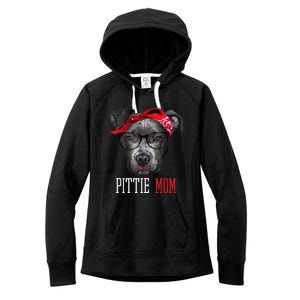 Pittie Mom Pitbull Dog Lovers Mothers Day Gift Wo Shirt Women's Fleece Hoodie