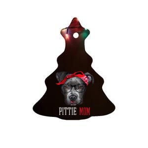 Pittie Mom Pitbull Dog Lovers Mothers Day Gift Wo Shirt Ceramic Tree Ornament