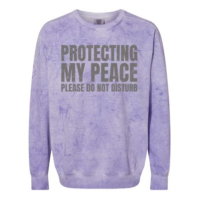 Protecting My Peace Please Do Not Disturb Colorblast Crewneck Sweatshirt