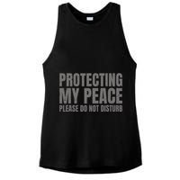 Protecting My Peace Please Do Not Disturb Ladies PosiCharge Tri-Blend Wicking Tank