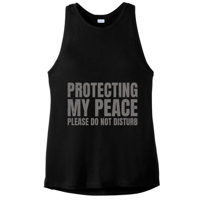 Protecting My Peace Please Do Not Disturb Ladies PosiCharge Tri-Blend Wicking Tank