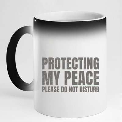 Protecting My Peace Please Do Not Disturb 11oz Black Color Changing Mug