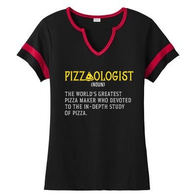 Pizza Maker Pizzaologist Pizza Baker Ladies Halftime Notch Neck Tee