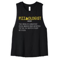 Pizza Maker Pizzaologist Pizza Baker Women's Racerback Cropped Tank