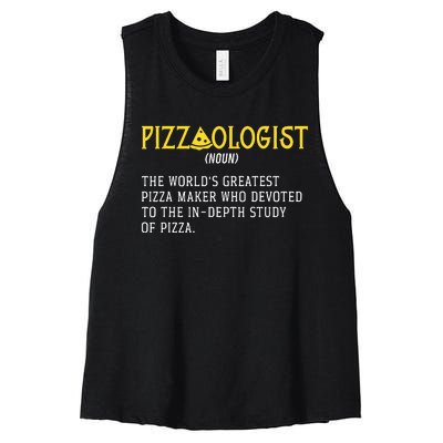 Pizza Maker Pizzaologist Pizza Baker Women's Racerback Cropped Tank