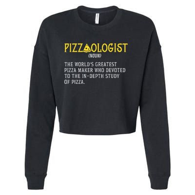 Pizza Maker Pizzaologist Pizza Baker Cropped Pullover Crew